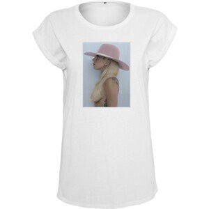 Merchcode Póló 'Lady Gaga'  fehér / rózsaszín / kék / testszínű