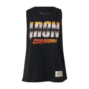 UNDER ARMOUR Sport top 'Project Rock Iron'  fekete / sárga / narancs / szürke