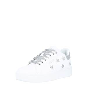 Benetton Footwear Rövid szárú edzőcipők 'TRIPLE STARS'  fehér / ezüstszürke