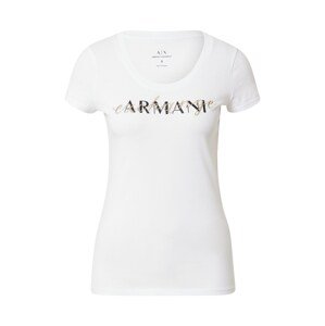 ARMANI EXCHANGE Póló  fehér / arany / fekete