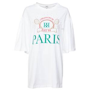 River Island T-Shirt 'Paris'  fehér / smaragd / gránátalma