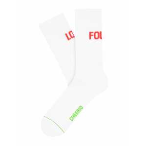 CHEERIO* Socken 'LOST/FOUND'  fehér / piros
