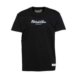 Mitchell & Ness Póló 'PINSCRIPT'  fekete / fehér