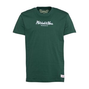 Mitchell & Ness Póló 'PINSCRIPT'  smaragd / fehér