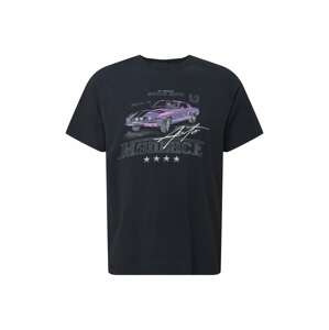 Mennace Shirt 'ON THE RUN'  fekete / sötétlila / lila / világosszürke