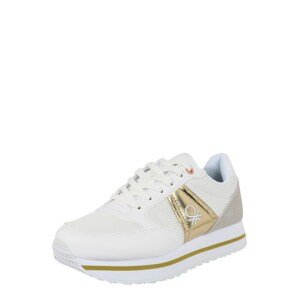 Benetton Footwear Rövid szárú edzőcipők  fehér / arany
