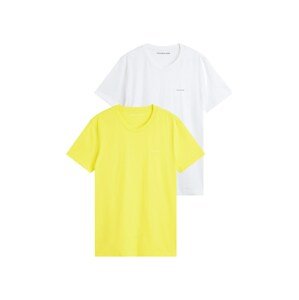 Calvin Klein Jeans Póló  sárga / fehér