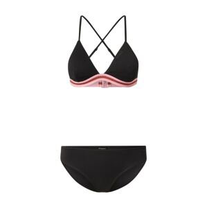 PROTEST Sport bikini 'ILONA'  fekete / rózsaszín / piros mix