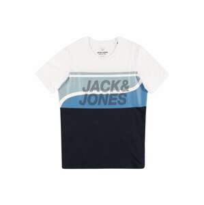 Jack & Jones Junior Póló 'RESIST'  fehér / füstkék / tengerészkék