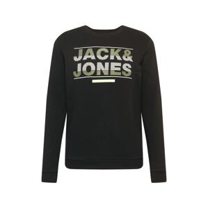 JACK & JONES Tréning póló  fekete / alma / fehér