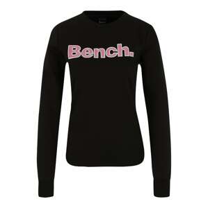 BENCH Tréning póló 'Raina'  rózsaszín / fekete / fehér