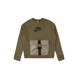 Nike Sportswear Tréning póló  sötét barna / olíva / fekete