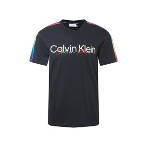 Calvin Klein Póló 'PRIDE'  fekete / fehér / rózsaszín / türkiz / narancs
