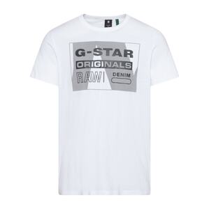G-Star RAW Póló  fehér / füstszürke / antracit