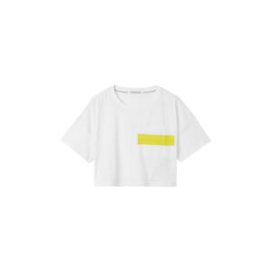 Calvin Klein Jeans Póló  fehér / neonsárga