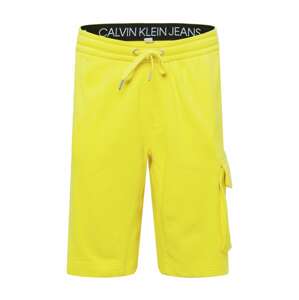 Calvin Klein Jeans Cargo nadrágok  limone / fekete / fehér