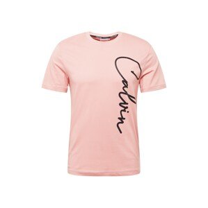 Calvin Klein Póló 'SUMMER'  fáradt rózsaszín / fekete