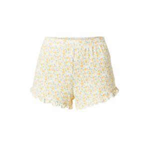HOLLISTER Pizsama nadrágok  sárga / fehér / galambkék