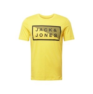 JACK & JONES Póló 'SHAWN'  sárga / fekete