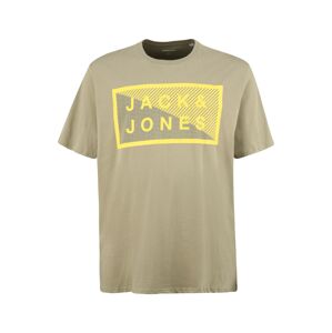 Jack & Jones Plus Póló 'SHAWN'  sárga / khaki