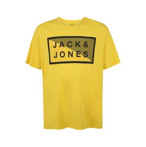 Jack & Jones Plus Póló 'SHAWN'  sárga / fekete