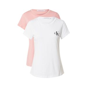 Calvin Klein Jeans Póló  fehér / rózsaszín / fekete