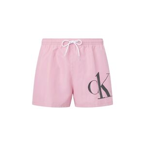 Calvin Klein Swimwear Rövid fürdőnadrágok  rózsaszín / fekete