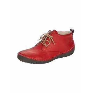 RIEKER Fűzős cipő  bézs / piros