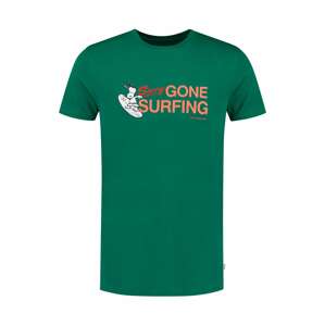 Shiwi Póló 'Snoopy Gone Surfing'  zöld / őszibarack / narancsvörös / fehér / tengerészkék