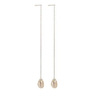 Pernille Corydon Jewellery Fülbevalók 'Lagoon'  ezüst / gyöngyház-fehér