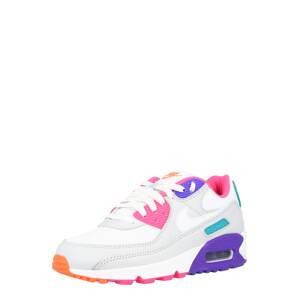 Nike Sportswear Rövid szárú edzőcipők 'Air Max 90'  világosszürke / fehér / rózsaszín / türkiz / sötétlila