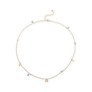 Pernille Corydon Jewellery Lánc 'Afterglow Sea'  arany / gyöngyház-fehér / világoskék