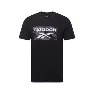 Reebok Sport Funkcionális felső  fekete / fehér / szürke melír / szürke