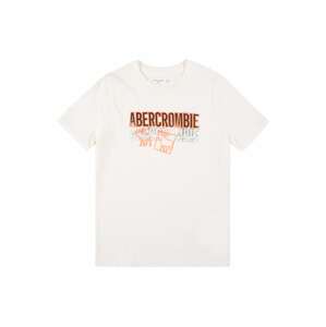 Abercrombie & Fitch Póló  fehér / fekete / narancs