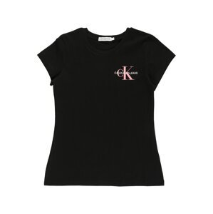 Calvin Klein Jeans Póló  fekete / rózsaszín / fehér