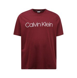 Calvin Klein Big & Tall Póló  borvörös / fehér