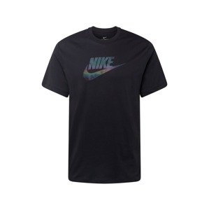 Nike Sportswear Póló  fekete / galambkék / világoslila / világos sárga