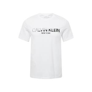 Calvin Klein Póló  fehér / fekete / szürke melír