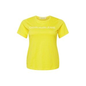 Calvin Klein Jeans Curve Póló  sárga / fehér