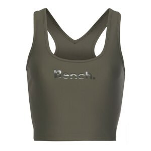 BENCH Sport top  khaki / fehér