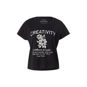 Funky Buddha T-Shirt 'FBL003-142-04'  fekete / fehér