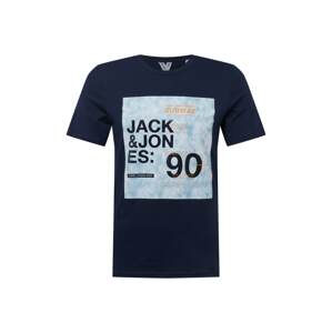 JACK & JONES Póló  tengerészkék / világoskék / narancs / fekete