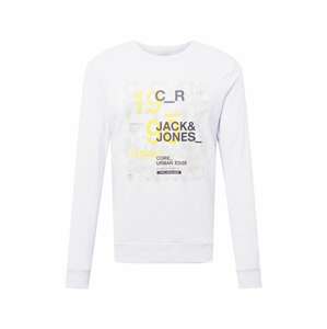 JACK & JONES Tréning póló  sárga / antracit / fehér