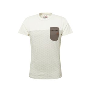 INDICODE JEANS T-Shirt 'Alford'  világosszürke / fehér / bazaltszürke