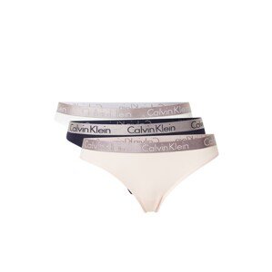 Calvin Klein Underwear String bugyik  fehér / éjkék / bézs / fáradt rózsaszín