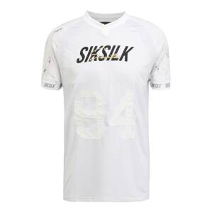 SikSilk Póló 'Marble'  fehér / fekete / arany / világosszürke