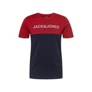 JACK & JONES Póló  piros / fehér / éjkék