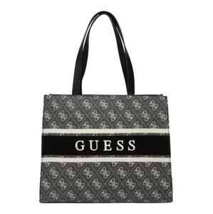 GUESS Shopper táska 'MONIQUE'  sötétszürke / szürke melír / fekete / fehér