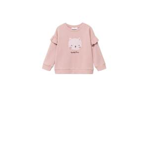 MANGO KIDS Tréning póló 'Tania'  világos-rózsaszín / fáradt rózsaszín / fekete