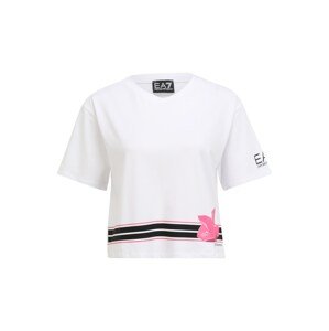EA7 Emporio Armani Póló  fehér / fekete / rózsaszín